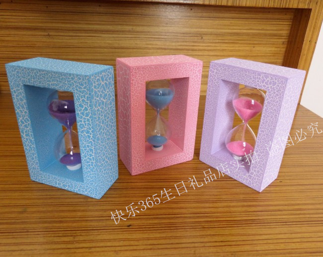 생일 선물 컬러 프레임 나무 모래시계 중학생 여자 친구 크리 에이 티브 주방 타이밍 유사 타이머 선물
