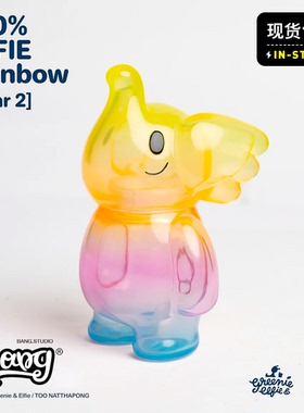 【Bang】现货 UNBOX ELFIE 100% RAINBOW V2 彩虹透明小象 潮玩