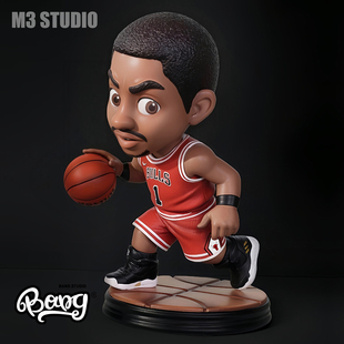 M3工作室 NBA 公牛队 Q版 预售 罗斯 GK手办桌面摆件礼物 Bang