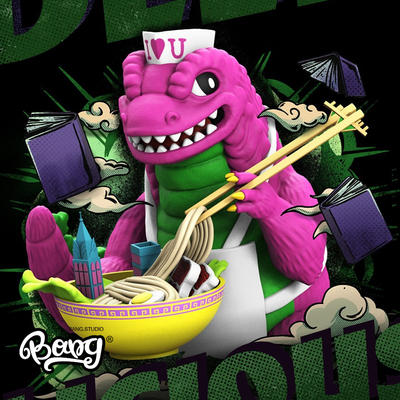 哥斯拉怪兽粉色手办现货