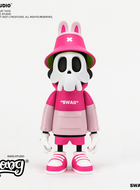 【Bang】现货 LTNC STUDIO BFT系列 SWAGGER LIM 粉红兔骷髅 潮玩