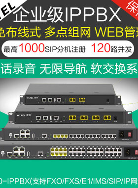 微铃VIP600-IPPBX局域网络程控电话交换机IP语音交换机SIPIMS中继