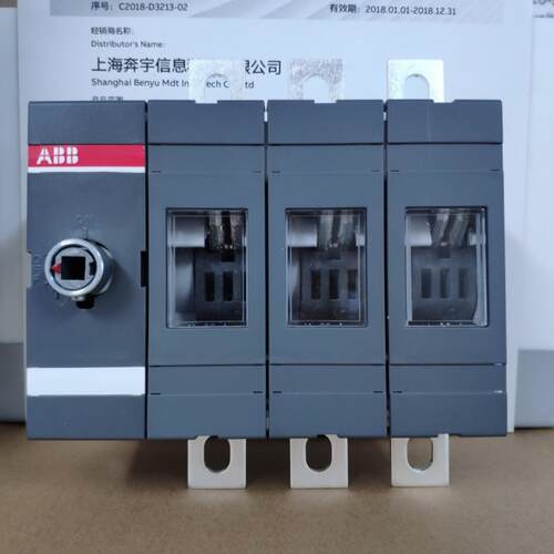 ABB隔离开关OT200E03P负荷开关柜门操作隔离 含加长杆及操作手柄