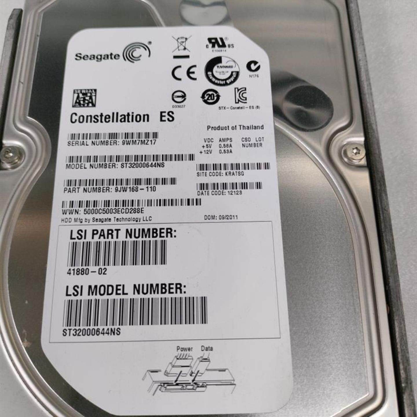 希捷 ST32000644NS 2tb 41880-02存储硬盘 47101-00