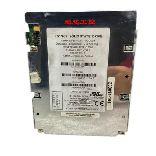 S35F-192CAB1 35寸SCSI 50PIN 192MB工业设备固态硬盘