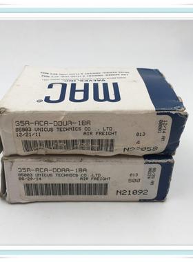 MAC电磁阀35A-ACA-DDAA-1BA  35A-ACA-DDUA-1BA 24VDC现货