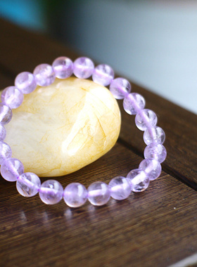 天然薰衣草晶手链紫水晶手串