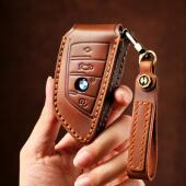 头层牛皮宝马5系车钥匙套530刀锋x1五系x5车1系3系7系320li高x3扣