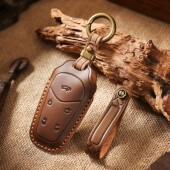 头层牛皮岚图梦想家汽车钥匙套纯真皮全包车企定制壳高端扣手工包