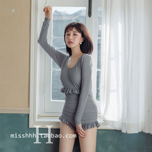 温泉复古遮肚显瘦日系韩版游泳衣