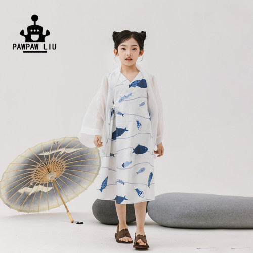 Paw家原创女童国风裙子改良汉服