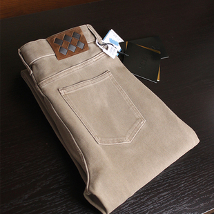 【莱赛尔 白牛】重工四面弹力面料高端浅色直筒牛仔裤秋冬男