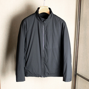 【轻量化设计 鹅绒】~男士气质小翻领简约风合身版轻盈羽绒服