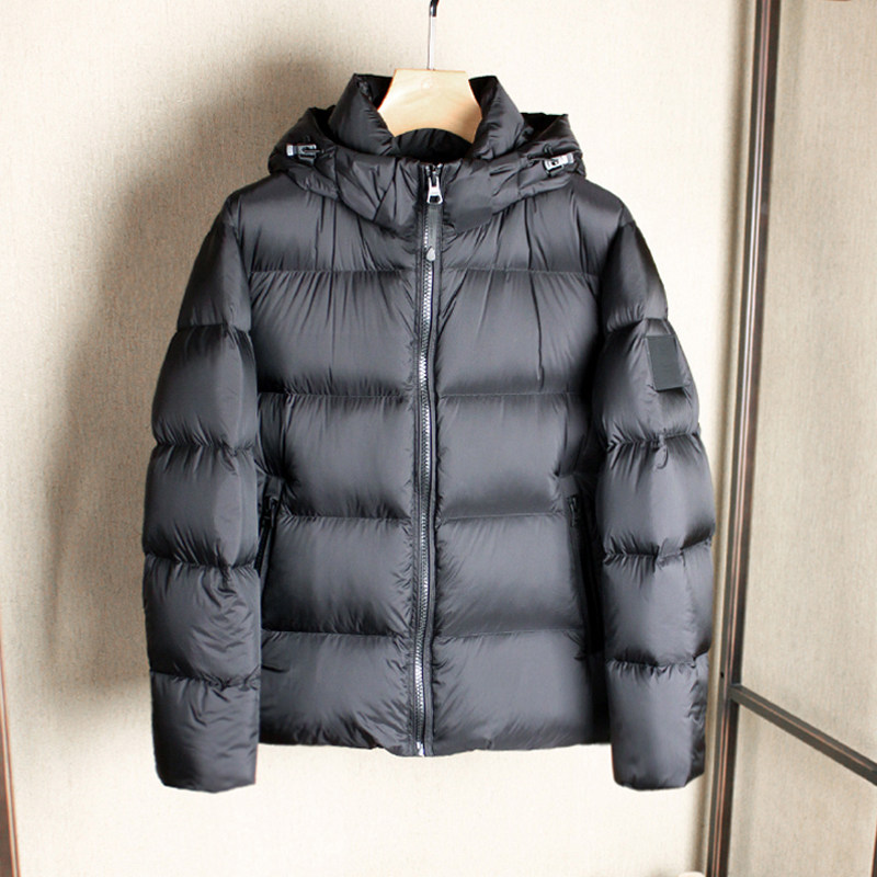 【英伦风 90%白鹅绒】~高端品男士气质连帽合身版休闲羽绒服