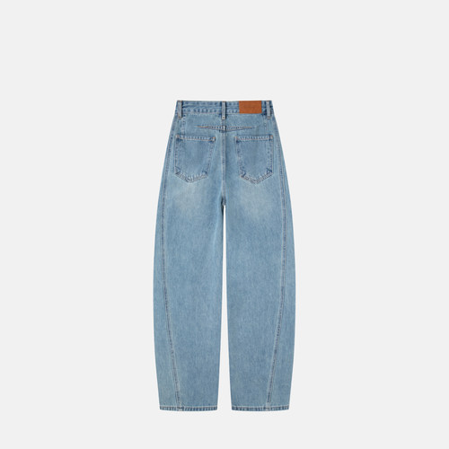 【春夏款全线升级弯刀牛仔裤】胖美美碧入丨百搭直筒裤76221