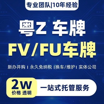 香港车牌办理深港车牌咨询粤Z牌照申请高新企业FV车牌指标年审