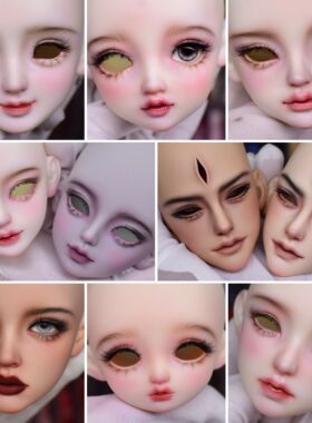 bjd娃娃改妆，换妆面，接妆 3分 4分 6分 巨婴 日常 真人风妆面