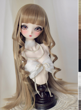 bjd娃娃假发4分3分尺寸巨婴sd dd 39色可选刘海银灰色直长发包邮