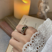 Niche design frog shape 925 silver jewelry ring female new retro personality trendy cool mysterious animal ring male