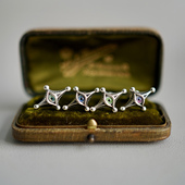 睡莲生生世世 原创设计925纯银小丑之眼耳钉渐变眼睛元 素小众耳饰