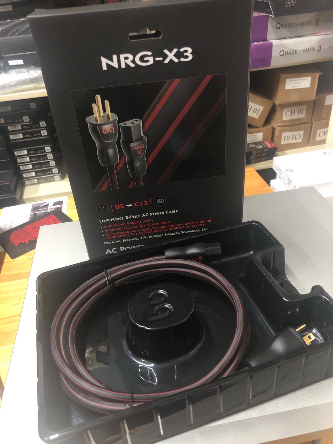 美国AQ线圣NRG-X3电源线专业hifi发烧Audioquest 适合CD机功放