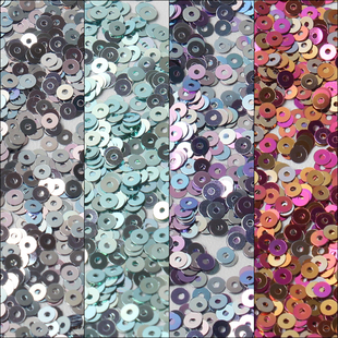 麋鹿先生 3MM金属矿元素炫彩法式刺绣珠片服装辅料电镀彩PET亮片