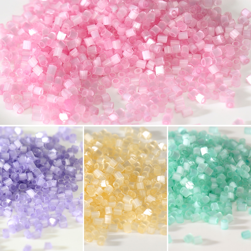 MGB闪白管珠法绣材料角珠