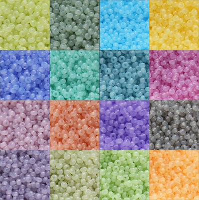 到货～ 2mm捷克PRECIOSA仿玉石米珠法式刺绣材料娃衣辅料串珠珠