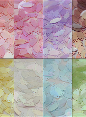 麋鹿先生【6*13mm马眼双孔亮片】进口耐高温片法式刺绣手缝材料