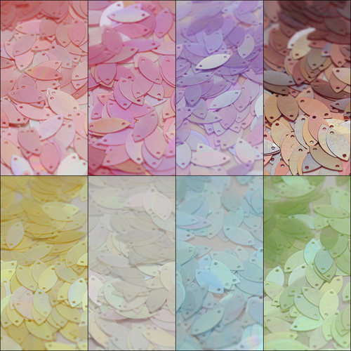 麋鹿先生【6*13mm马眼双孔亮片】进口耐高温片法式刺绣手缝材料