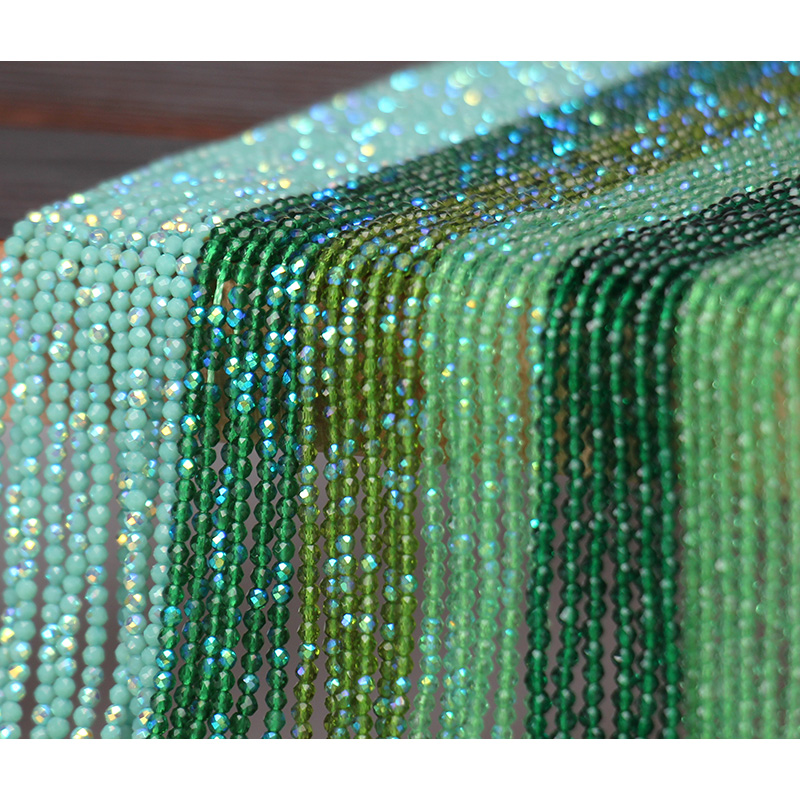 闪耀2mm迷你水晶切面珠车轮珠