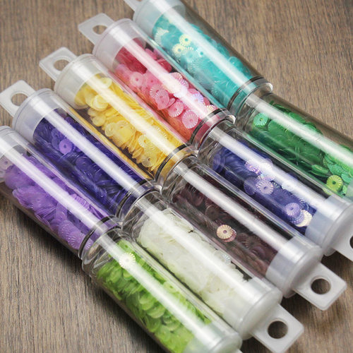 麋鹿先生【5mm车轮片/太阳花】磨砂彩法式刺绣亮片服装辅料PET片