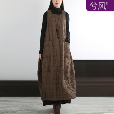 方领茧型连衣裙长款打底花苞裙棉