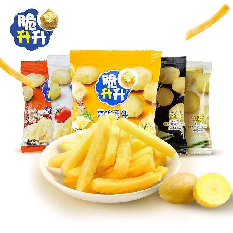 临期食品脆升升香脆薯条散装约25g小袋装膨化休闲追剧小零食