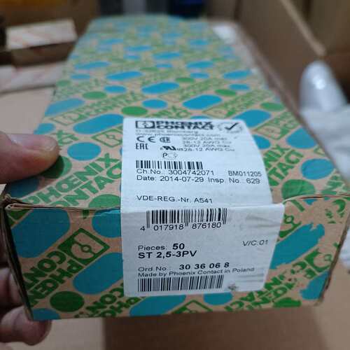 全新菲尼克斯接线端子ST 2,5-3PV（3036068），--议价商品
