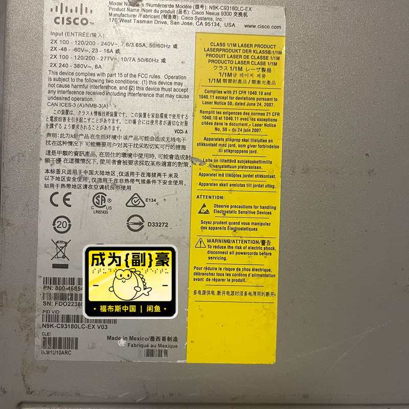 Cisco思科N9K-C93180LC-EX核心交换机--议价商品