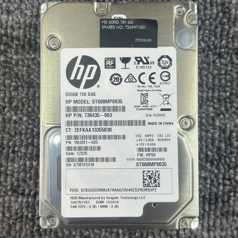 hp 15k 2.5寸 600g sas硬盘 hp工作站拆机--议价商品
