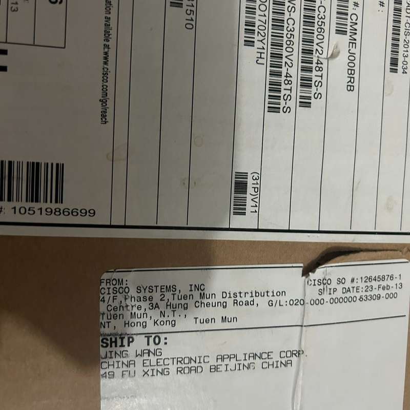 Cisco WS-C3560V2-48TS-S 早些年剩余库--议价商品