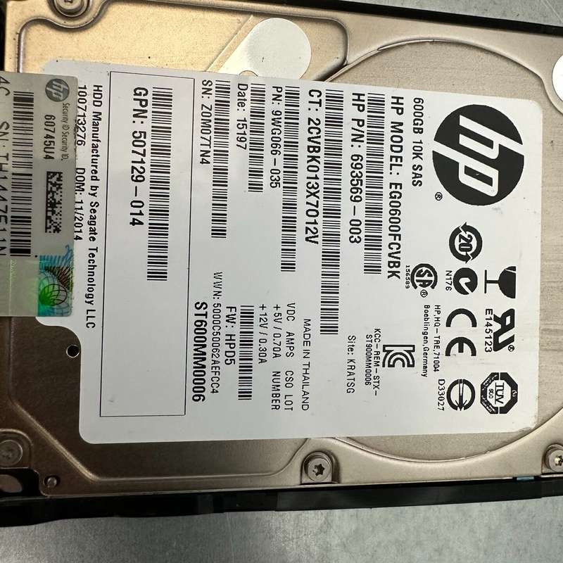 惠普600G 2.5 SAS G8G9 693569-003--议价商品