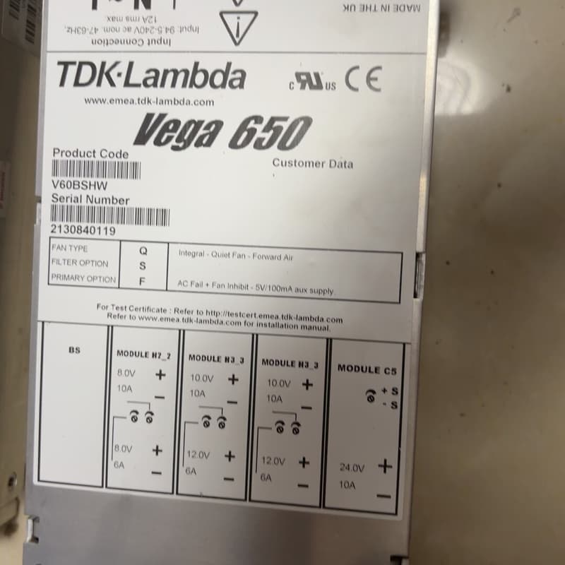 TDK-Lambda Vega650 半导体电源模块,两--议价商品