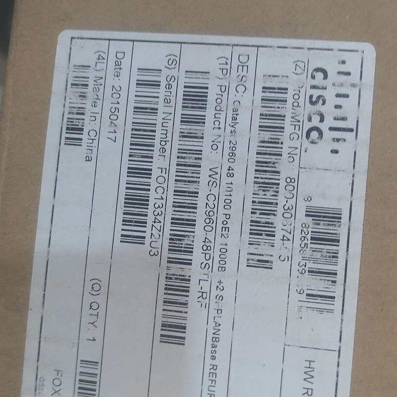 思科WS-C2960-48PST-L48口POE交换机--议价商品