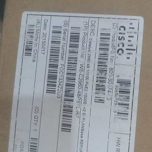 思科WS-C2960-48PST-L48口POE交换机--议价商品