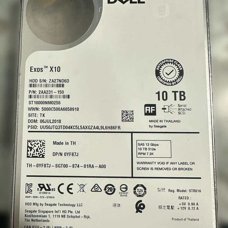 出戴尔0YF87J 希捷ST10000NM0256原装10T--议价商品