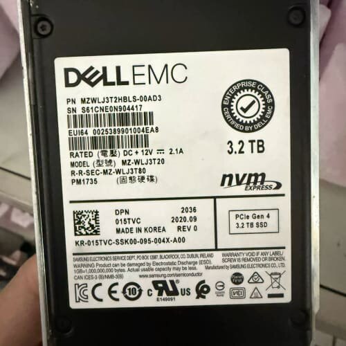 戴尔EMC 3.2TB PM1735 NVMe固态硬盘，型号--议价商品