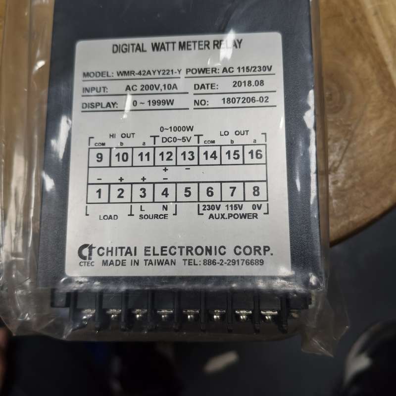 台湾志泰数显瓦特表继电器 WMR-42AYY221-Y--议价商品