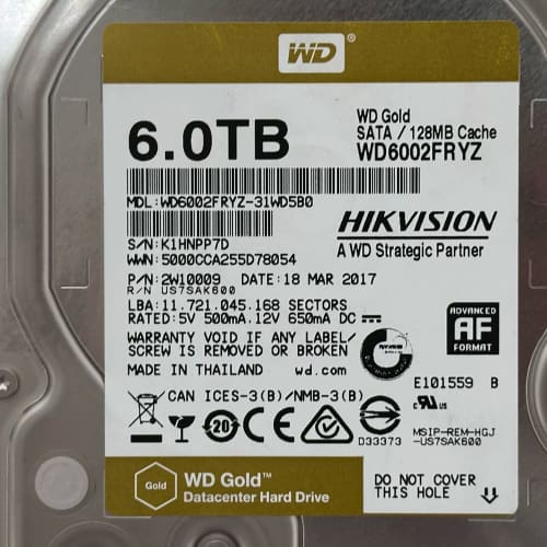出西数6T金盘SATA硬盘,型号WD6002FRYZ,几乎全--议价商品