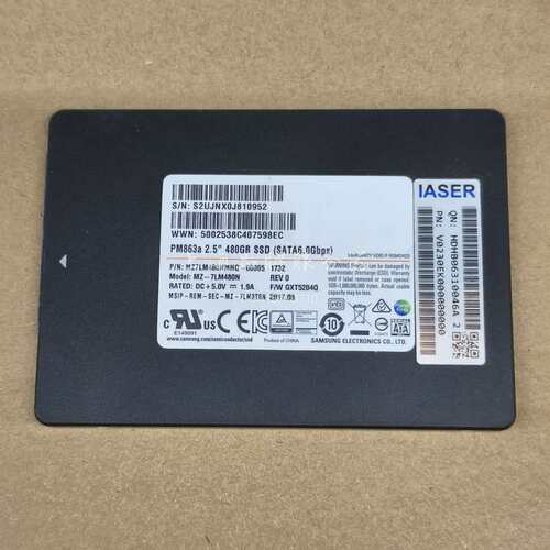 三星PM863a 480G 2.5寸SATA企业级固态硬盘--议价商品