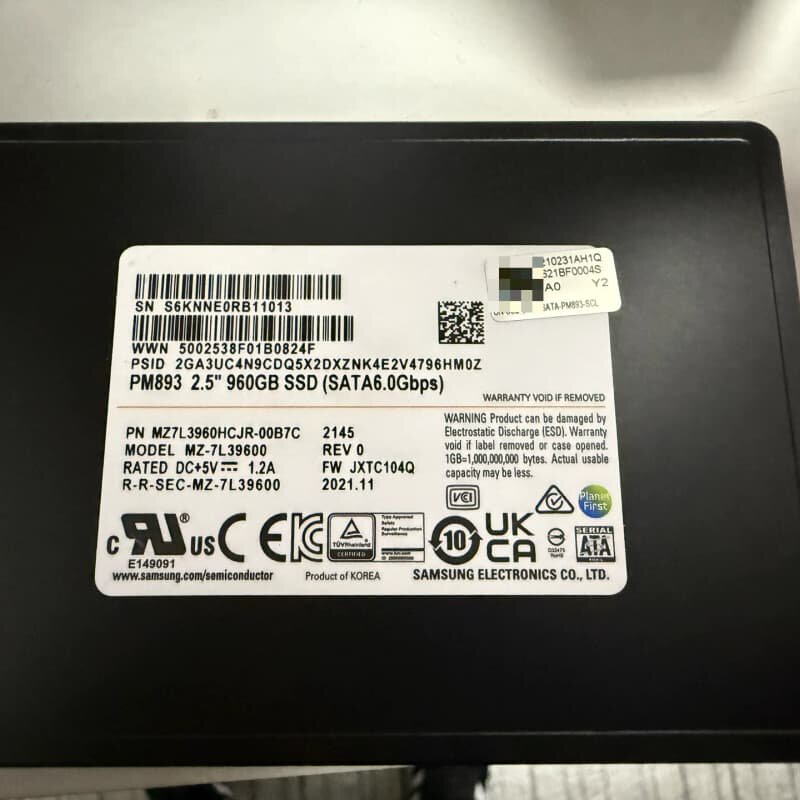 H3C 三星PM893 960G企业级固态硬盘 全新未拆封--议价商品