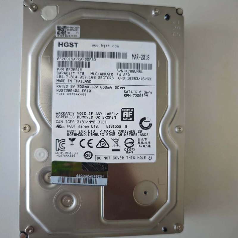4TB SATA服务器硬盘 HUS726040ALE610--议价商品