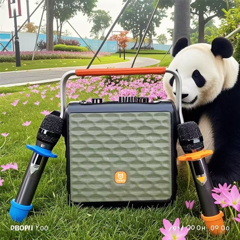 贝德新款0588S音响户外K歌手提无线充电话筒蓝牙多功能便携大音量